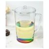 Leading Ware 2.75 Quarts Water Pitcher with Lid, Oval Halo Design Unbreakable Plastic Pitcher, Drink Pitcher, Juice Pitcher with Spout BPA Free