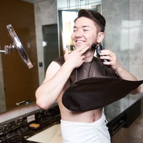Beard Cloak Apron Shape Pogonotomy Cloth (Option: Dark Coffee-Default)