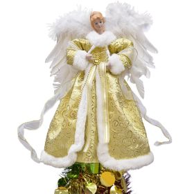 Angel Doll Tree-top Star Light-emitting Christmas Tree Decorations (Option: Golden Lady Angel)