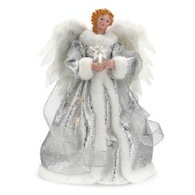 Angel Doll Tree-top Star Light-emitting Christmas Tree Decorations (Option: Silver Lady Angel)