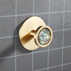 Brass Hat-and-coat Drilling Adhesive Hanging Storage Hook (Option: Wafer Color Shell)