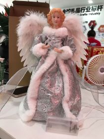 Angel Doll Tree-top Star Light-emitting Christmas Tree Decorations (Option: Silver Pentagram Light Angel)