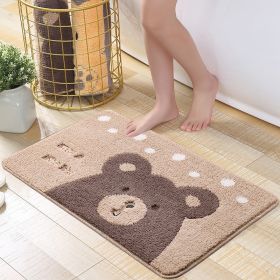 Cartoon Door Mat Suction Home Doorway Bathroom (Option: Happy Bear-58x 88cm)