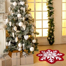 Cashmere Snowflake Floor Mat Carpet Bedroom Bedside Blanket Bathroom Mats (Option: Snowflake 7-80)