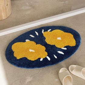 Bathroom Entrance Door Mat Blanket Bathroom Absorbent Floor Mat (Option: Huasheng-50 X80cm Crystal Velvet)