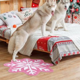 Cashmere Snowflake Floor Mat Carpet Bedroom Bedside Blanket Bathroom Mats (Option: Snowflake 6-100)