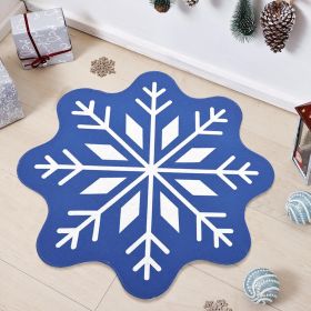Cashmere Snowflake Floor Mat Carpet Bedroom Bedside Blanket Bathroom Mats (Option: Snowflake 1-100)